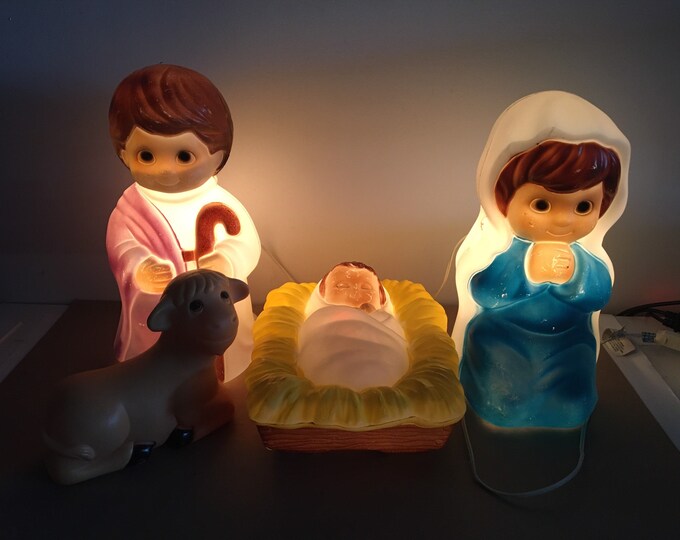 Vintage General Foam Plastic Blow Mold Christmas Nativity Mary Etsy