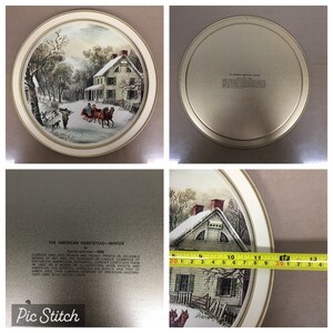 Lot De 4 Assiettes Décoratives 4 Saisons Currier & Ives - Porcelaine