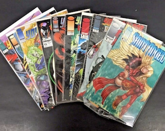 Vintage 1990's Image Comic Book Lot of 10 Youngblood Saint Angel Spawn Union