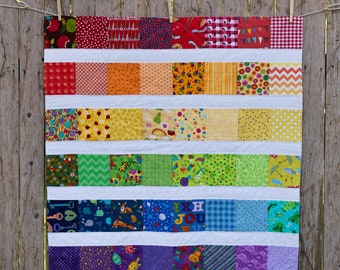 Rainbow Stripes Quilt
