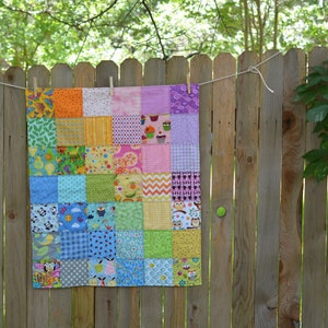 Pastel Rainbow Baby Quilt image 1