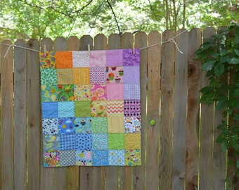 Pastel Rainbow Baby Quilt