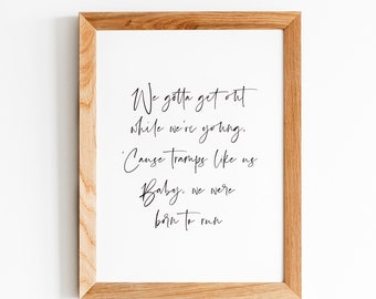Springsteen Lyrics Etsy