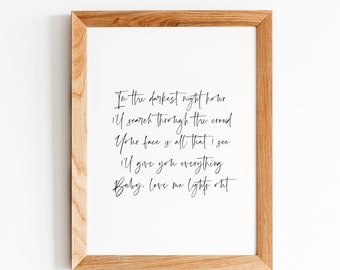 Song Lyrics Wall Art Home Decor Beyonce Wall Print DIVA is a Female version of a Hustler Digital Print