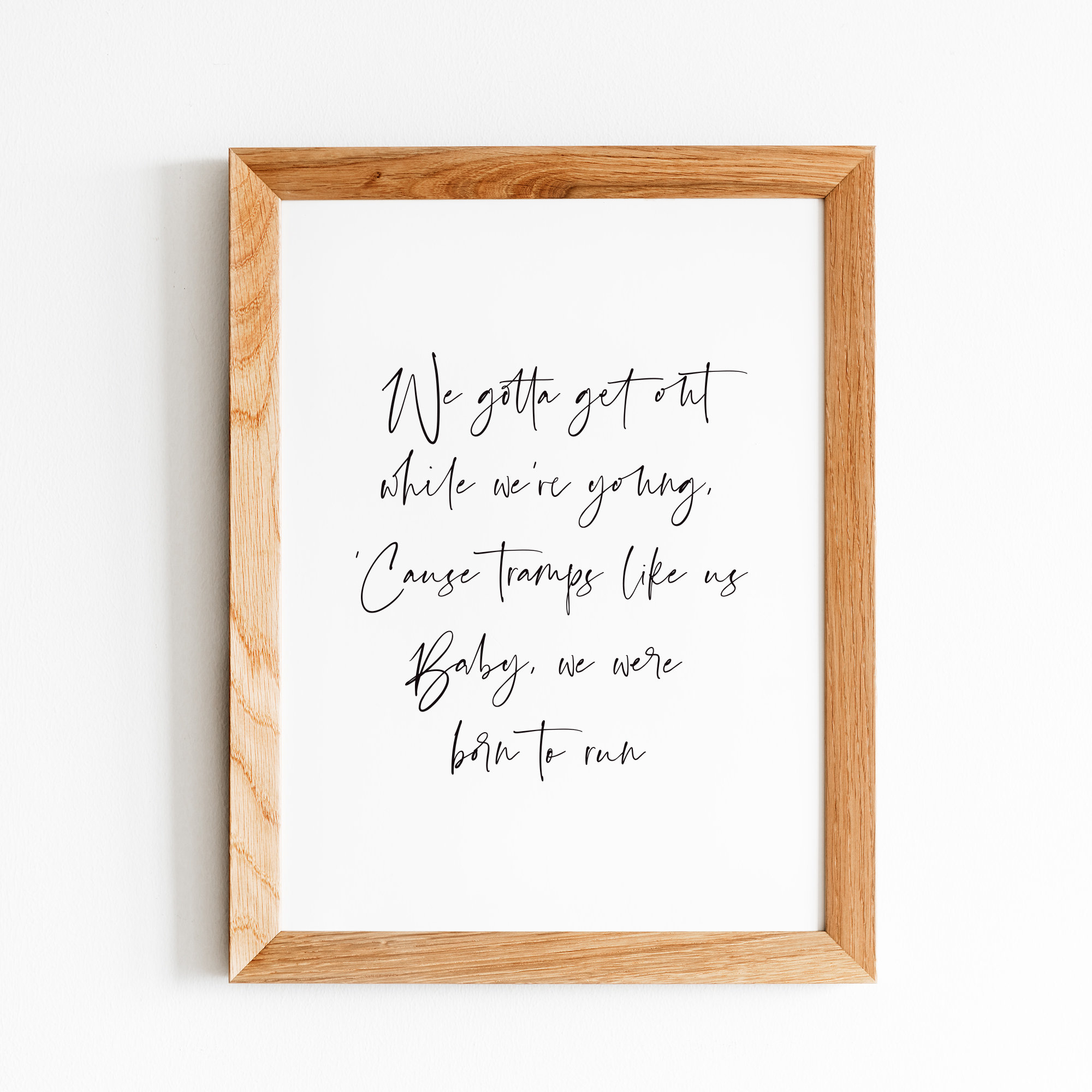 Bruce Springsteen Born to Run Printable Wall Art. Song Lyrics. - Etsy