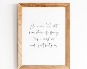BRUCE SPRINGSTEEN "HUNGRY HEART" LYRICS POSTER PLAQUE/SHABBY SIGN/MUSIC BRUCE SPRINGSTEEN "HUNGRY HEART" LYRICS POSTER PLAQUE/SHABBY SIGN/MUSIC