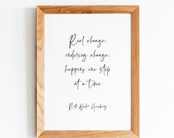 Ruth Bader Ginsburg Quote. Feminist Quote Printable. Digital Download Printable Art. Notorious RBG. RBG Quote. Home Decor. Gallery Wall