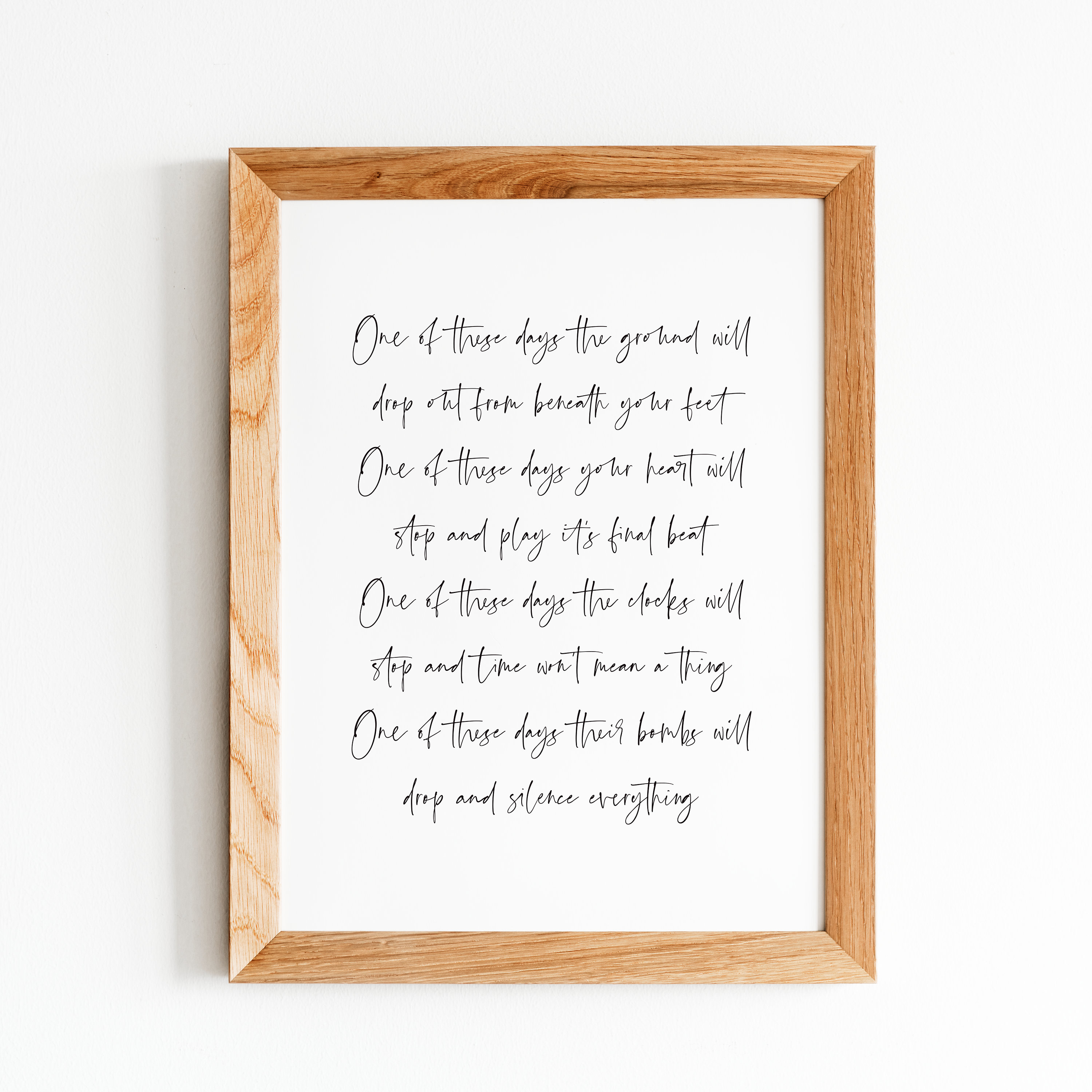 Foo Fighters These Days Printable Wall Art. Song Lyrics. Home