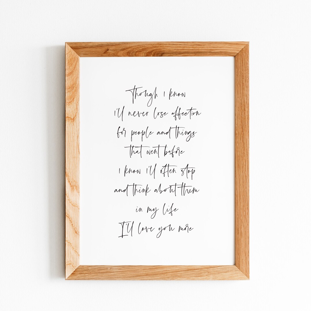 The Beatles in My Life Printable Wall Art. Song Lyrics. Home Decor. Gallery Wall - Etsy