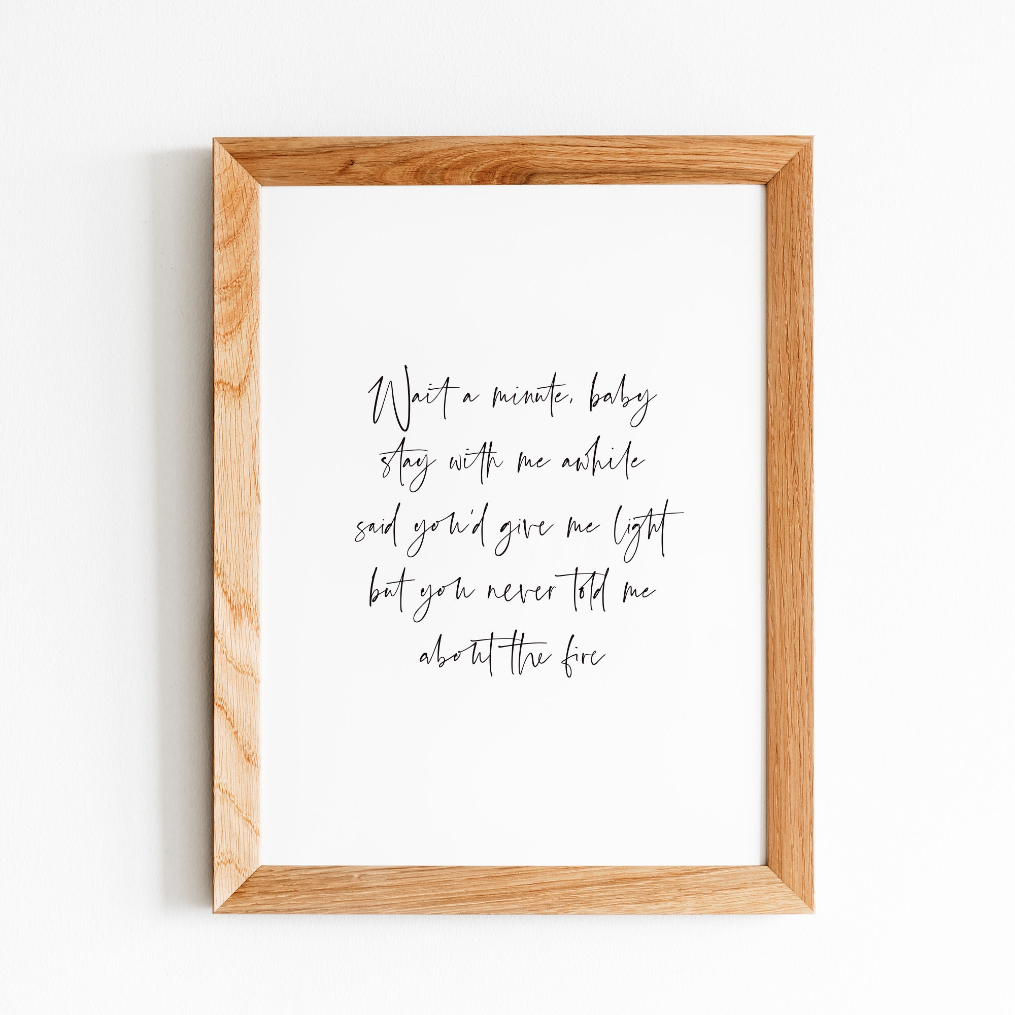 20 OFF! Music poster Music print Lyrics Print Fleetwood Mac print