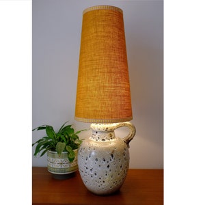 Mid-Century Modern Lampshade - Extra Large Gold Hessian Conical