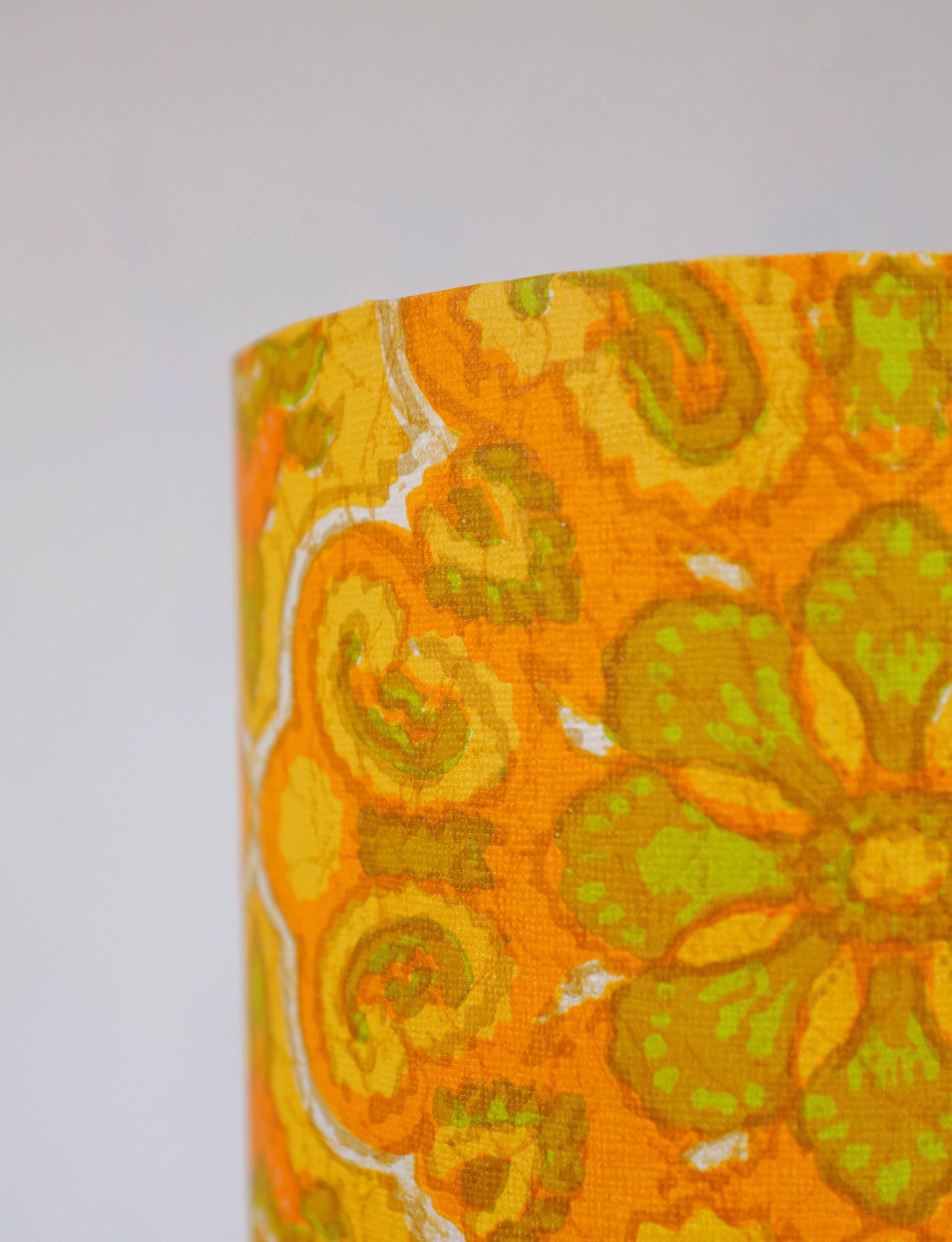 Retro Lampshade Original 70s Wallpaper Geometric Retro | Etsy