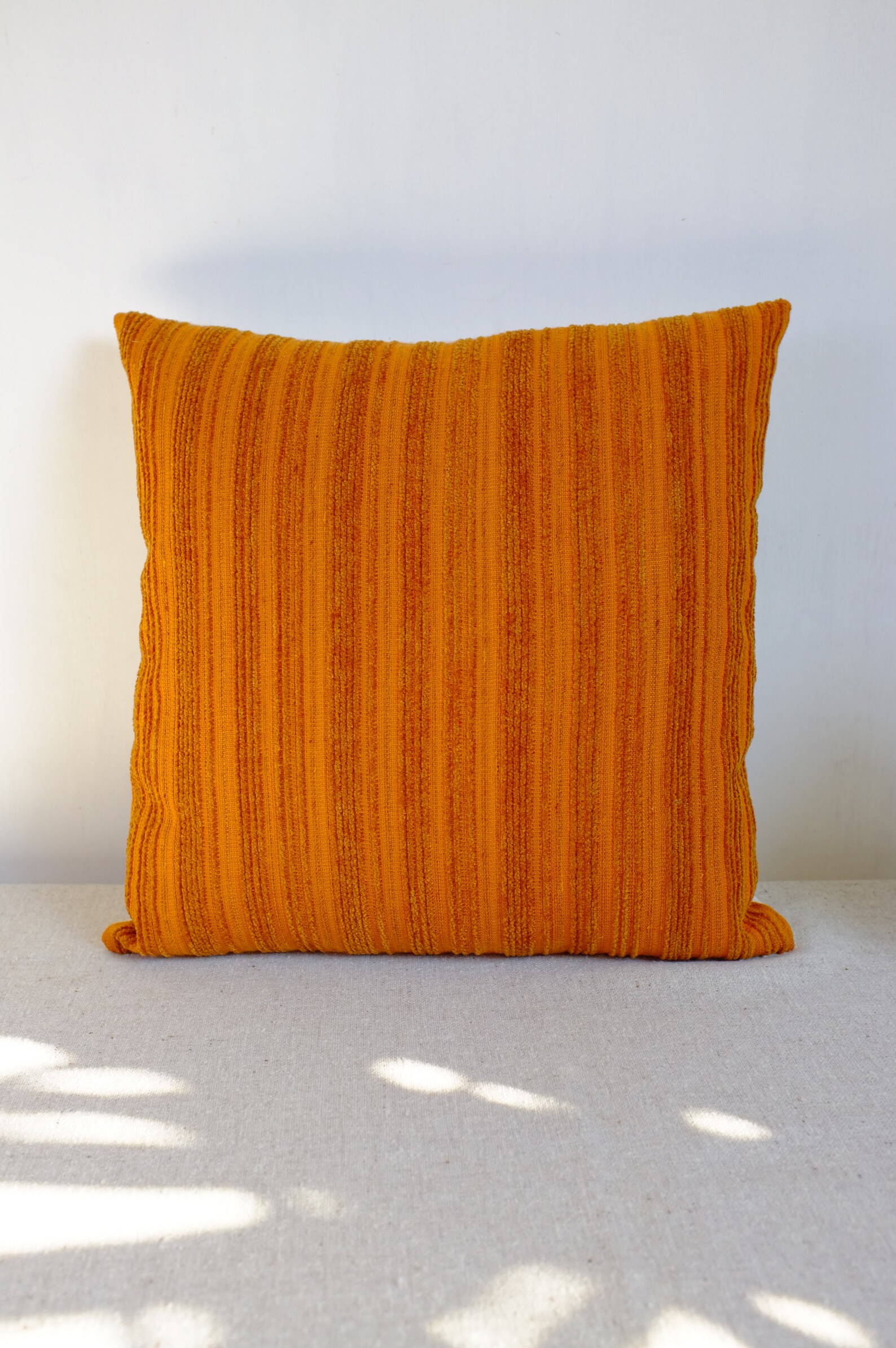 Retro Cushion Cover 16x16 70s Original Orange Fabric Etsy UK