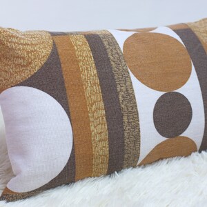Retro Cushion Cover, Original 60s/70s Fabric, 12x18"/16x16", Vintage, Campervan, Brown, Orange, Oblong/Rectangular Boho