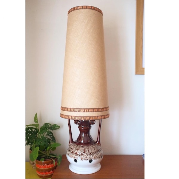 Made To Order Reproduction Fat Lava/West German Style Large Conical Lampshade