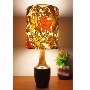 Retro Lampshade - Original Mid-Century Fabric, Drum 25cm, Bernard Wardle