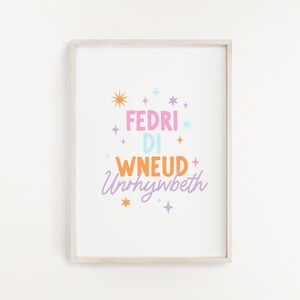 Welsh Print Fedri di wneud Unrhywbeth, Print Cymraeg, Printiau i Blant, Welsh Prints, Welsh Gifts, Anrhegion Cymraeg