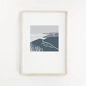 Print Mi gerddaf gyda thi dros lwybrau maith, Print Cymraeg, Welsh Print, Welsh Gifts