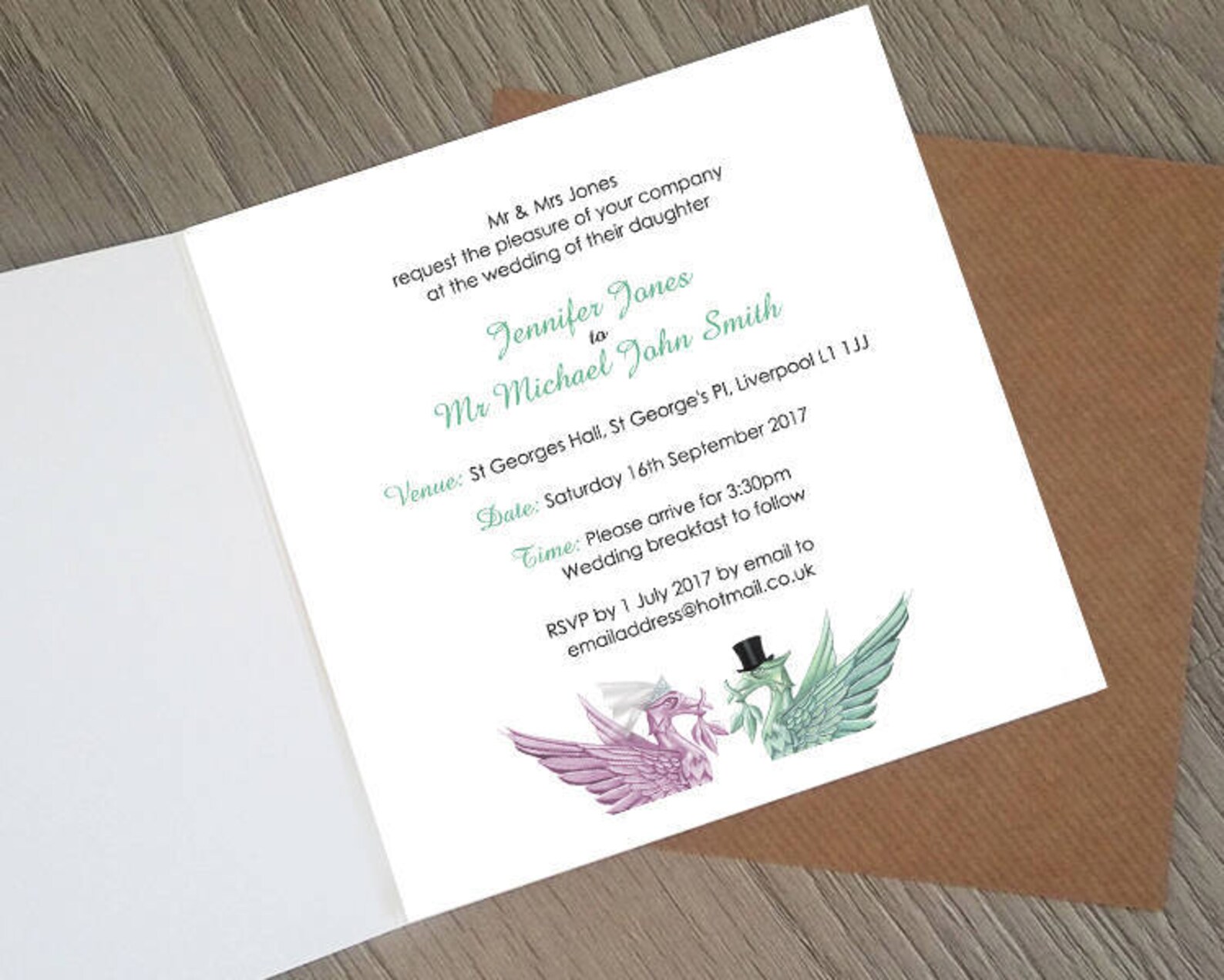 Liverpool Wedding Invitations Liverpool Wedding Invitation Etsy UK