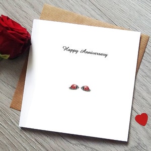 Jolie carte d'anniversaire - carte d'anniversaire coccinelle - carte coccinelle - carte d'anniversaire - coccinelle - cadeau d'anniversaire - cartes d'anniversaire drôles