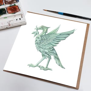 Carte d'anniversaire Liverpool - Liverpool - Carte oiseau du foie - Liverpool Card - Oiseau du foie - Liverpool - Carte oiseau du foie Liverpool - Oiseaux du foie