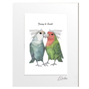 Gay wedding card Lesbian wedding card Love Bird Wedding Card Gay Wedding Love Birds Wedding Card Gay wedding Card Mrs and Mrs image 8