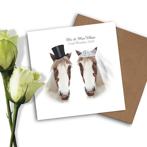 Horse Wedding Card - Personalised Wedding Card - Funny Wedding Card ...