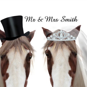 Horse Wedding Card - Personalised Wedding Card - Funny Wedding Card ...