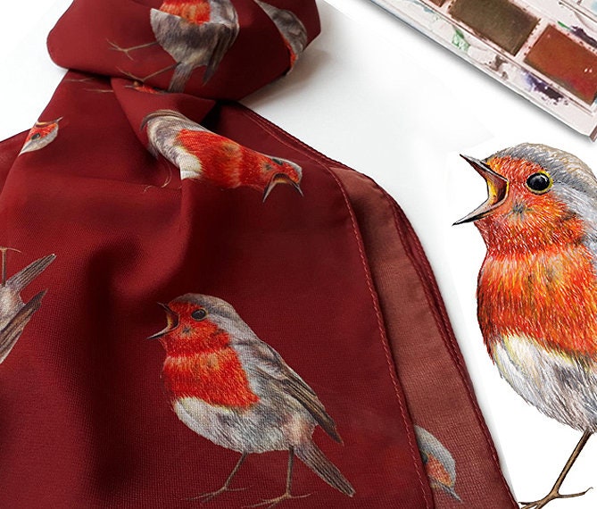 Seasons greetings card Robin Christmas Card Robin Art | Etsy