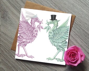 Liverpool Wedding Card - Liverbird - Liver Bird - Liver building - Wedding Cards - Wedding - Liverpool - Wedding Card - Liver birds - Card