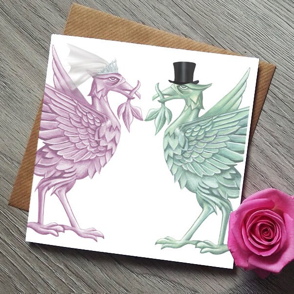 Liverpool Wedding Card - Liverbird - Liver Bird - Liver building - Wedding Cards - Wedding - Liverpool - Wedding Card - Liver birds - Card