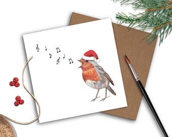 Robin Christmas Card - Robin Christmas Card Pack - Robin Cards - Robin Gifts - Bird Art - Christmas Robin - Christmas Cards