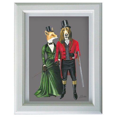 Fox Hunting Hunting Decor Hunting Fox Print Fox Etsy