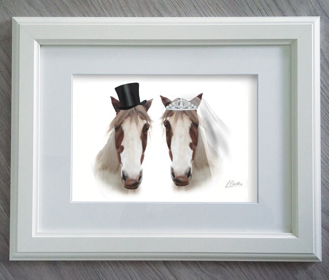 Horse Wedding Gift Horse Themed Wedding Gift Mr & Mrs Etsy