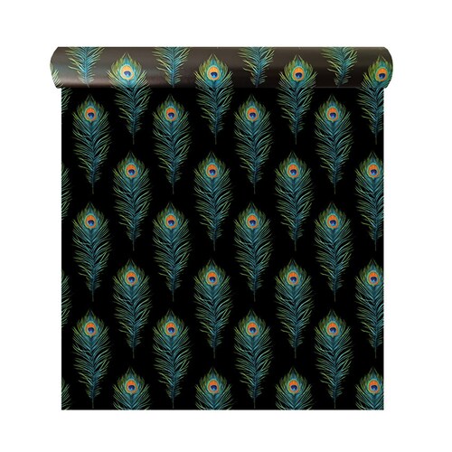 Peacock Gold Wallpaper Sample - Etsy