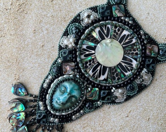 Sea of Dreams Bead Embroidery Necklace