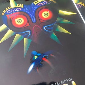 Legend of Zelda Prelude to Majora's Mask signed video game wall art poster / fine art print image 3