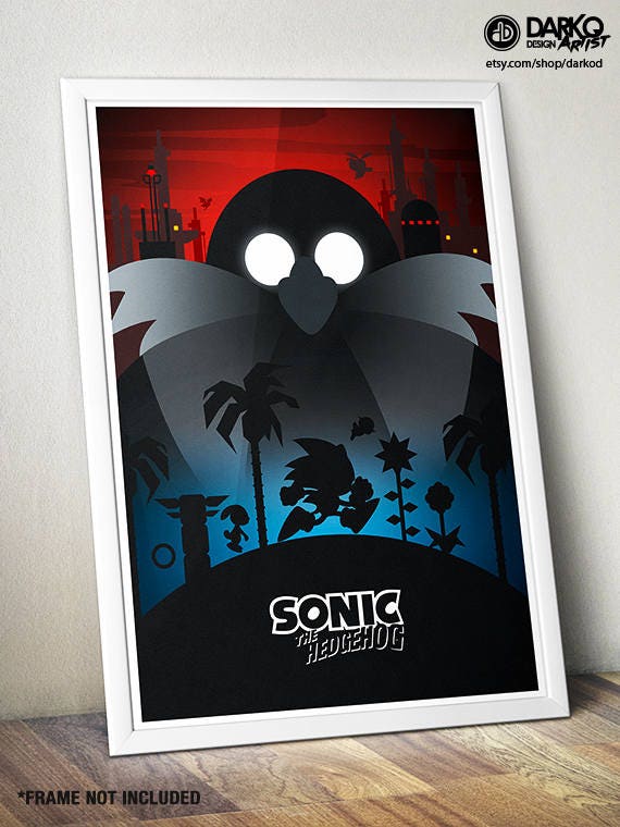 Sonic the Hedgehog Minimalist Poster - Etsy