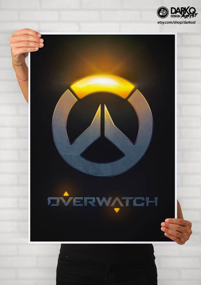 Overwatch Light and Dark signed video game wall art poster / fine art print image 4