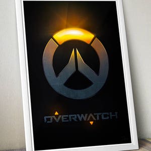 Overwatch Light and Dark signed video game wall art poster / fine art print image 2