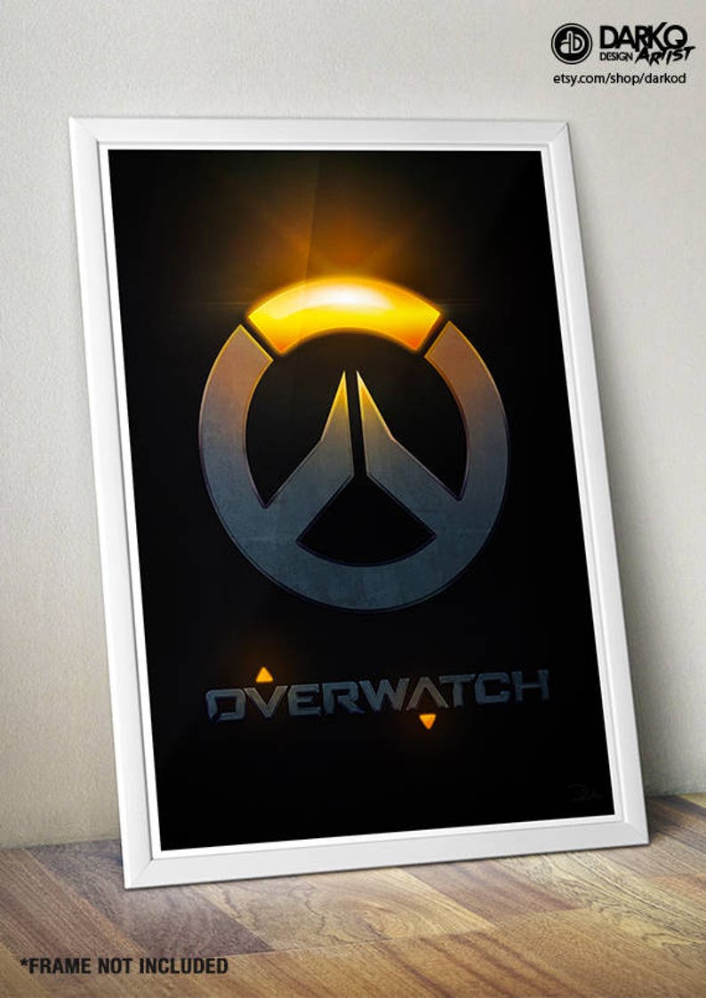 Overwatch Light and Dark signed video game wall art poster / fine art print image 2