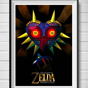 Legend of Zelda Prelude to Majora's Mask signed video game wall art poster / fine art print image 4