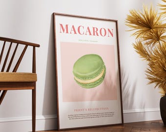 French Macaron Art Print: Parisian Home Decor (Instant Download)