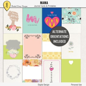 Mama Journal Cards Instant Download Printable journaling cards for Project Life and digital scrapbooking image 2