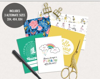 April Vibes digital journal cards, Printable pocket cards, April printable project life, Digital spring memory keeping cards, Spring cards