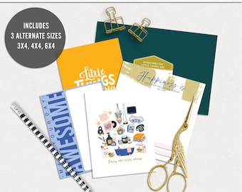 Printable The little things, digitales Journal, ausdruckbares Alltagsprojekt, digitale Taschenkarten, digitale Erinnerungskarten