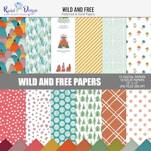 Wild en gratis digitaal plakboekpapier, digitaal boho-reispapier, boho-kraftpapier, digitaal ambachtelijk reispapier, digitaal ambachtelijk reispapier