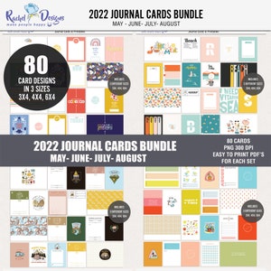 Druckbare digitale Journalkarten, digitale Taschenkarten, Projektleben-Ausdrucke, Bundle-Tagebuchkarten zum Ausdrucken, Sofort-Download-Karten