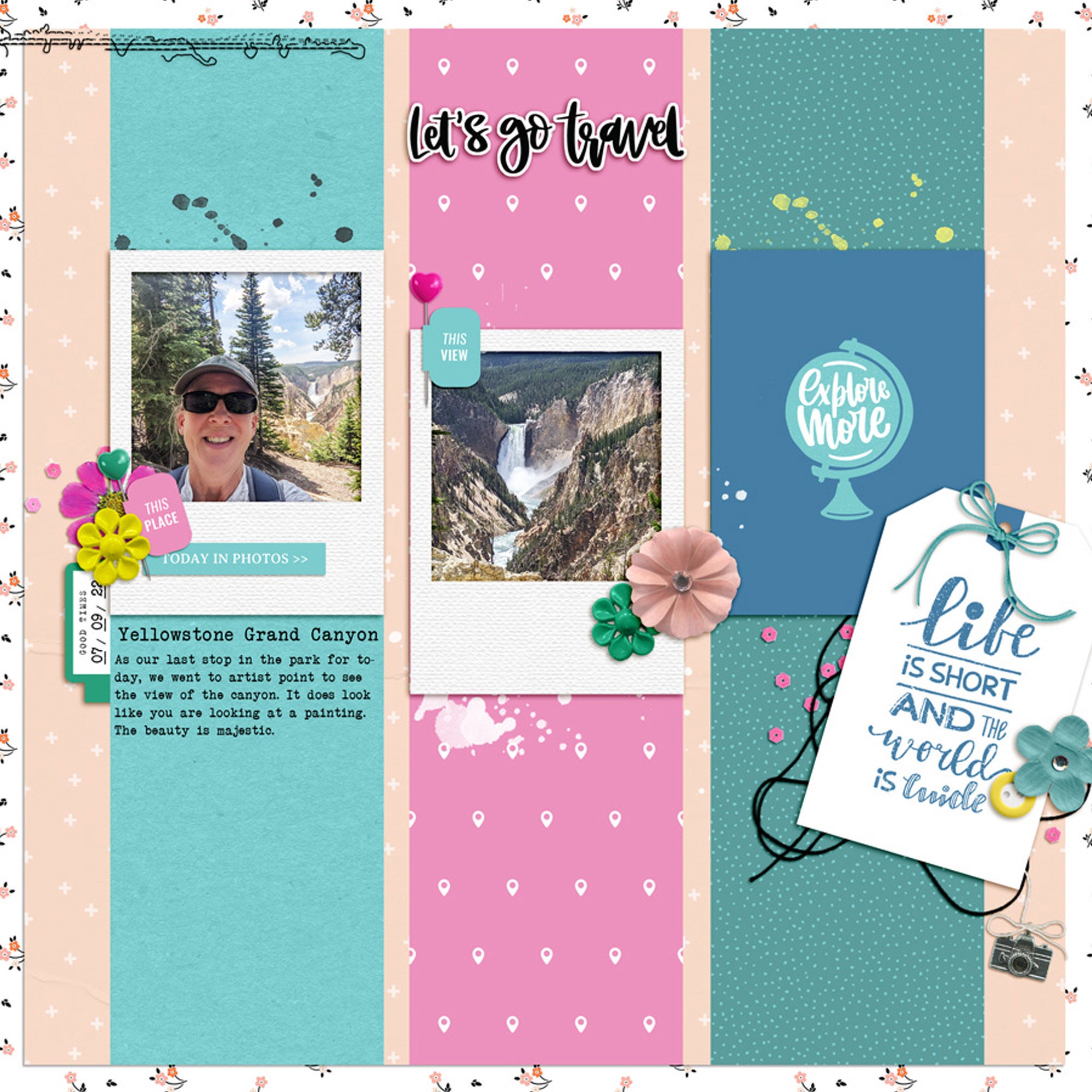 Going Places, Free Travel and Vacation Digital Scrapbook Kit