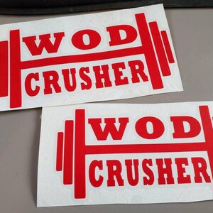 WOD Crusher Vinyl Decal | CrossFit Car Sticker | Fitness Gym Laptop Decal | Workout Bumper Sticker | Custom Colors & Sizes